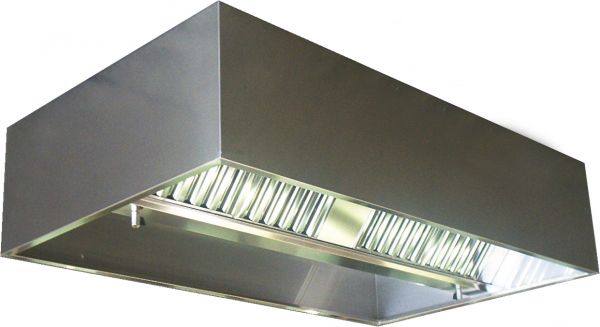 Deckenhaube DHK-VDI-A, Kastenform, 1.800x1.800x450 mm, Motor, Regler, Filter Typ A